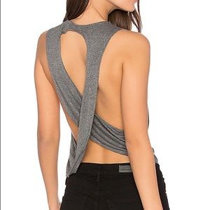 Joah Brown Half Moon Crop Top